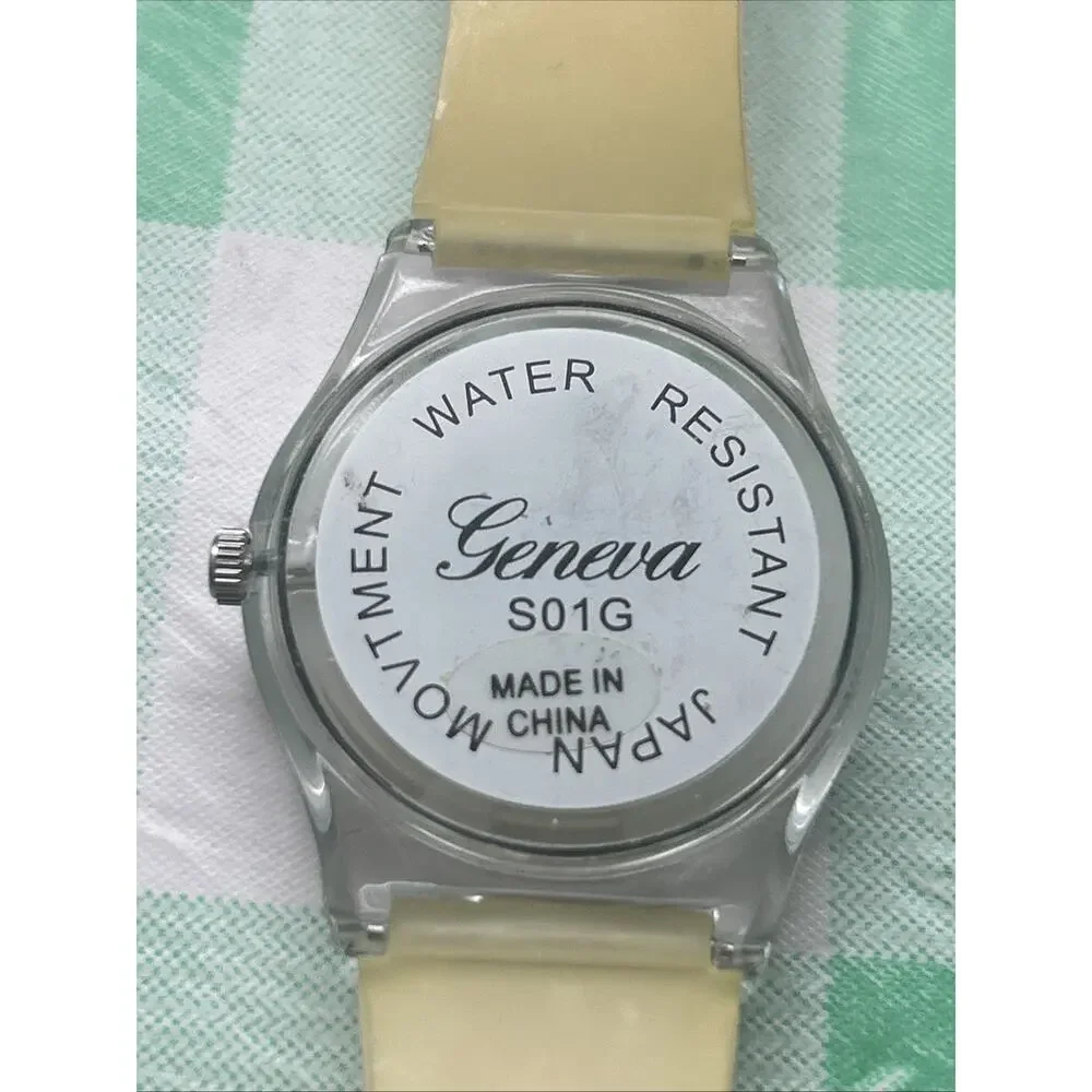 Geneva Acrylic Case “Angels” Women’s Quartz Watch
